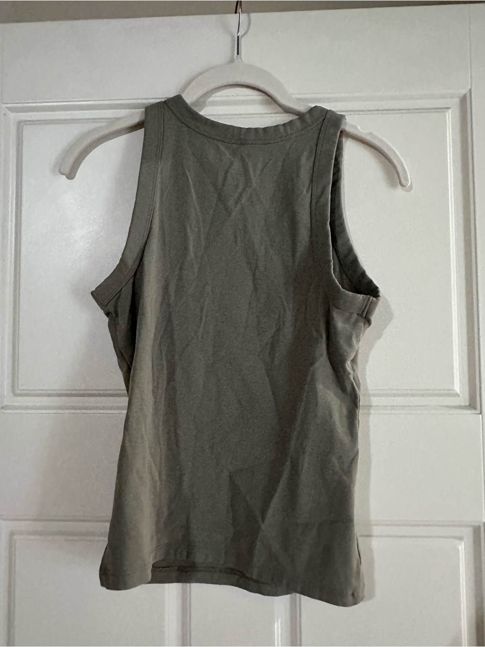 Assembly Label Olive Ribbed Crew Tank - Picture 3 of 3